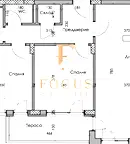 Тристаен апартамент с тераса в нов комплекс в Тракия, Пловдив