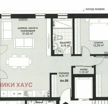 Снимка 3 — Просторен 3-стаен апартамент с модерно строителство във Виница, Варна