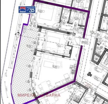 Снимка 2 — Тристаен апартамент с голяма тераса в жк Възраждане 1, Варна
