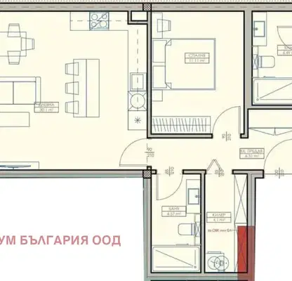 Снимка 3 — Тристаен апартамент в нова тухлена сграда във Възраждане 1, Варна
