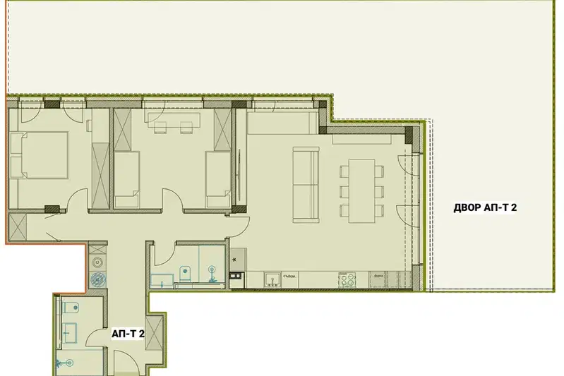 3-bedroom apartment in Ruse, Zdravec