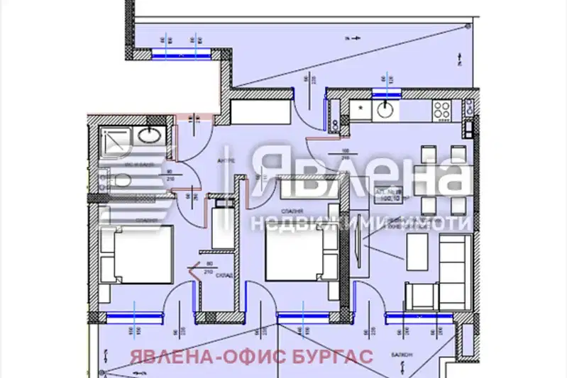 3-bedroom apartment in Oblast Burgas, Pomorie