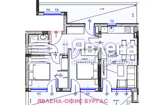 Тристаен апартамент в Бургас, Поморие