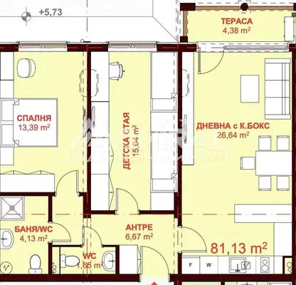 Снимка 3 — Тристаен апартамент в Бургас, Свети Влас