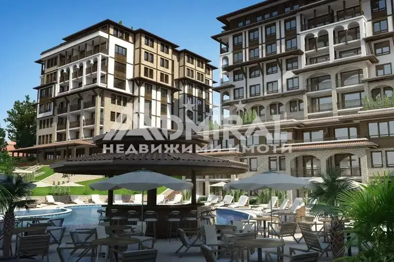 Three-room apartment with terrace in Sveti Vlas, holiday complex