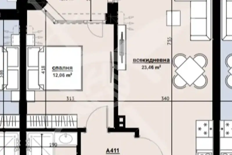 2-bedroom apartment in Burgas, Horizont