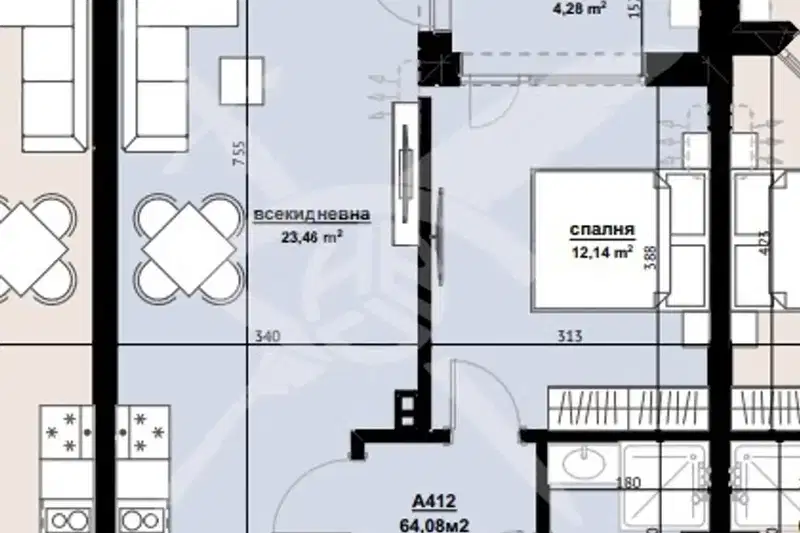 2-bedroom apartment in Burgas, Horizont