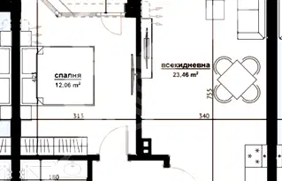 Двустаен апартамент в Хоризонт, Бургас с площ 64 кв.м.
