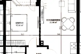 Двустаен апартамент в Хоризонт, Бургас с площ 64 кв.м.