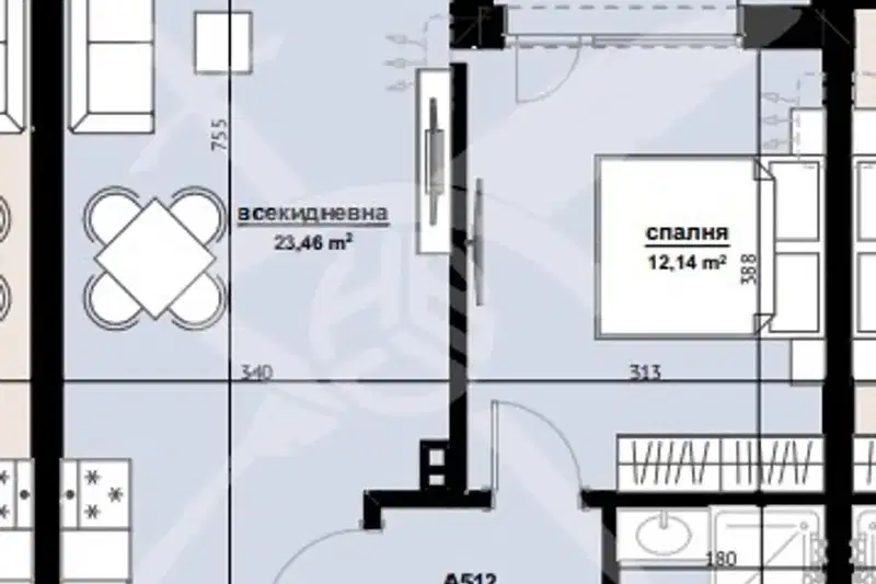 2-bedroom apartment in Burgas, Horizont