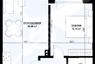 Двустаен апартамент на последен етаж в Хоризонт, Бургас
