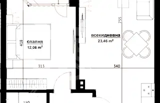 Двустаен апартамент в Хоризонт, Бургас с площ 64 кв.м.