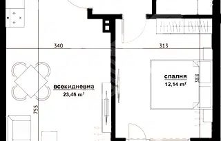 Двустаен апартамент в Бургас, Хоризонт