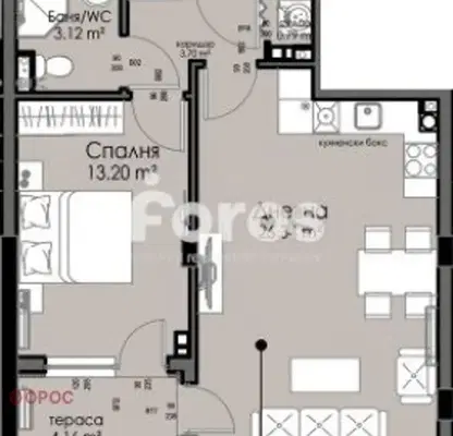 Снимка 2 — Двустаен апартамент с тераса в кв. Хоризонт, Бургас