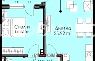 Двустаен апартамент с тераса в кв. Хоризонт, Бургас