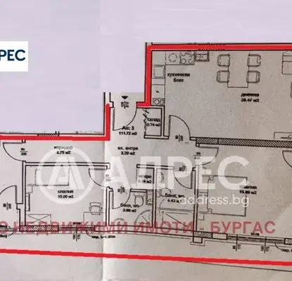 Снимка 4 — Четиристаен апартамент с две тераси в кв. Хоризонт, Бургас