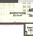 Едностаен апартамент в кв. Мадика, Бургас с тераса и асансьор