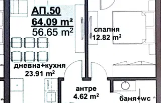 Двустаен апартамент с източно изложение в Мадика, Бургас