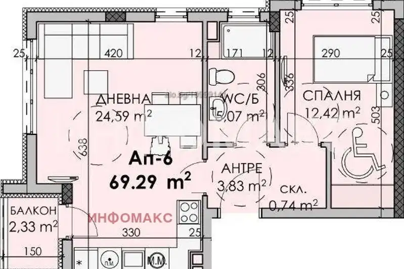apartment in Burgas, Madika