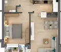 Снимка 5 — Двустаен апартамент с тераса в Мадика, Бургас