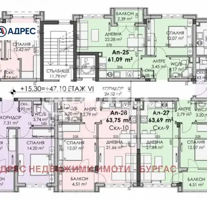 Снимка 4 — Тристаен апартамент с две тераси в кв. Мадика, Бургас