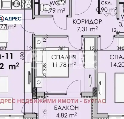 Снимка 3 — Тристаен апартамент с две бани в кв. Мадика, Бургас