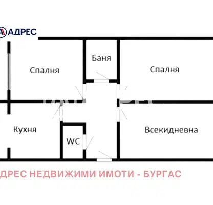 Снимка 4 — Тристаен апартамент в Меден рудник, Бургас с основен ремонт