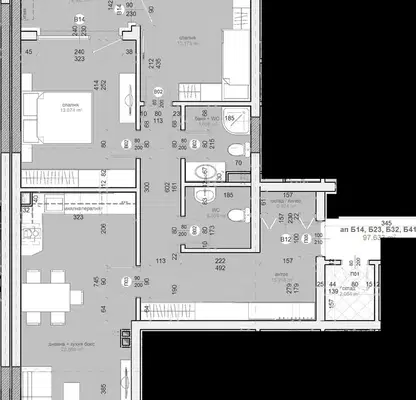 Снимка 3 — Тристаен апартамент в Меден рудник, Бургас с асансьор