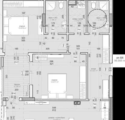 Снимка 2 — Апартамент 3-стаен в Меден рудник, Бургас с асансьор