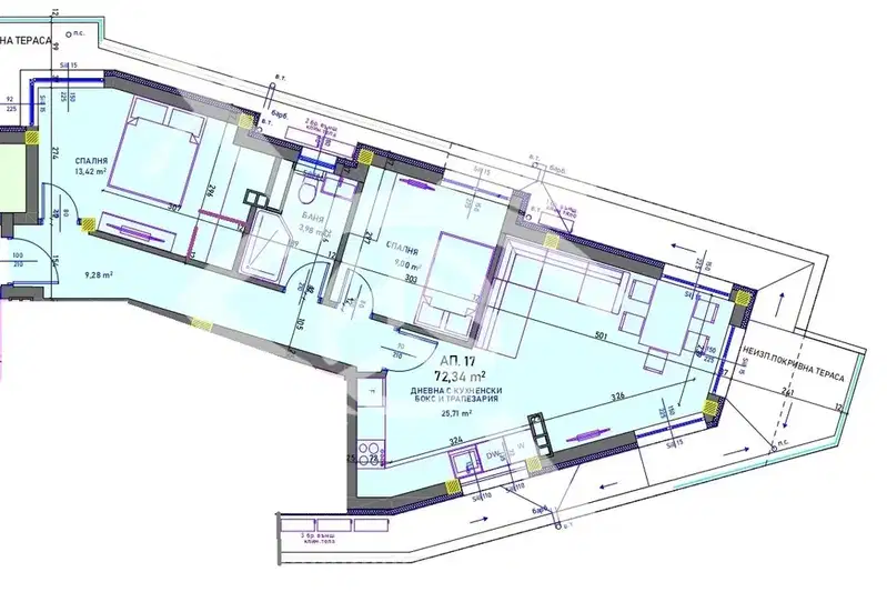 3-bedroom apartment in Burgas, Sarafovo