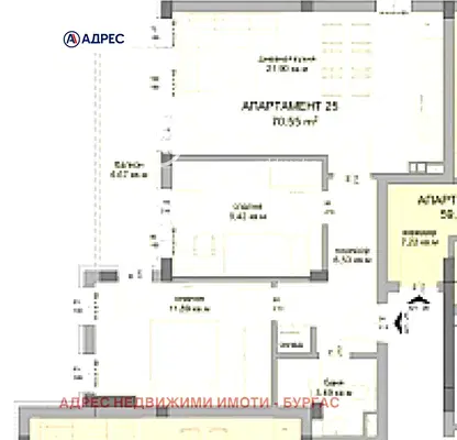 Снимка 4 — Тристаен апартамент в Сарафово с тераса и асансьор