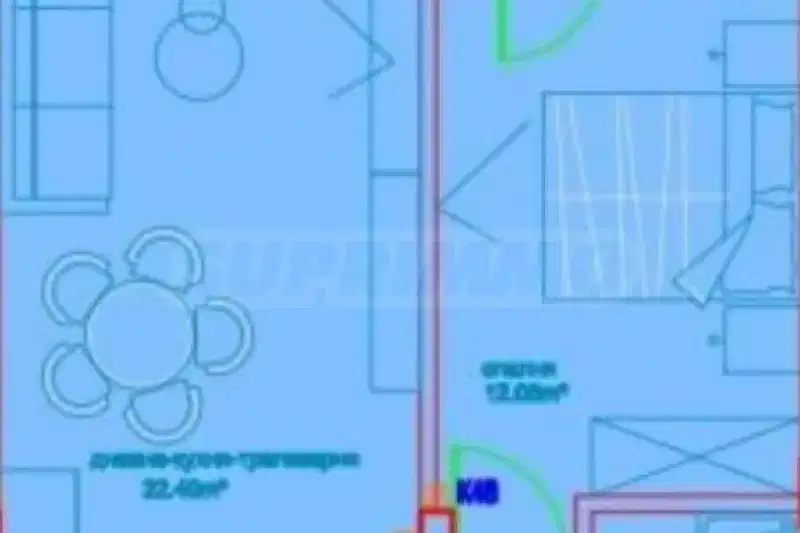 2-bedroom apartment in Burgas, Slaveikov