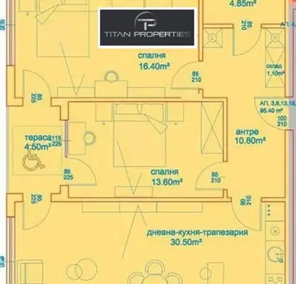 Снимка 3 — Тристаен апартамент с тераса в Славейков, Бургас