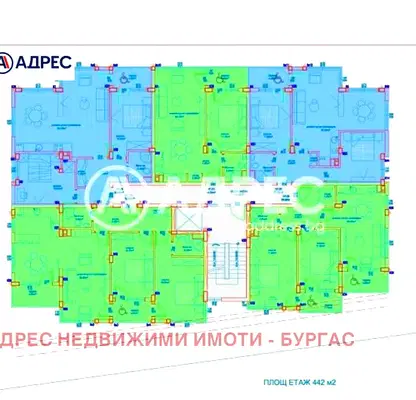 Снимка 3 — Апартамент 2 стаи в Славейков, Бургас с асансьор