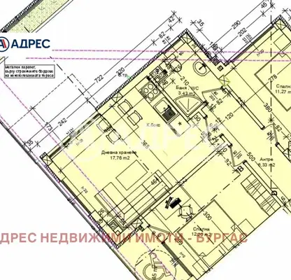 Снимка 2 — Тристаен апартамент с тераса в Зорница, Бургас, ново строителство