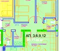 Снимка 2 — Тристаен апартамент в Монтана, Широк център