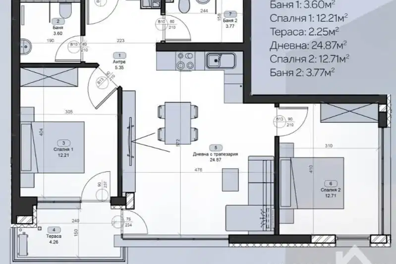 3-bedroom apartment in Pernik, Iztok