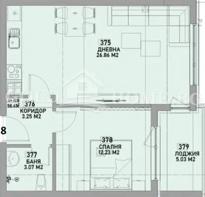 Снимка 2 — Апартамент 2-стаен в Беломорски, Пловдив с асансьор