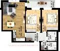 Снимка 3 — Тристаен апартамент в Беломорски, Пловдив с тераса