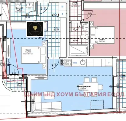 Снимка 2 — Двустаен апартамент в Пловдив, Център