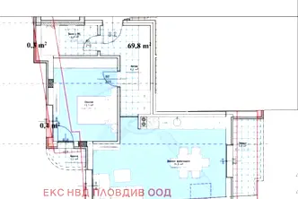 Двустаен апартамент с две тераси в Център, Пловдив