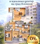 Четиристаен апартамент в Център на Пловдив с тераса на последен етаж