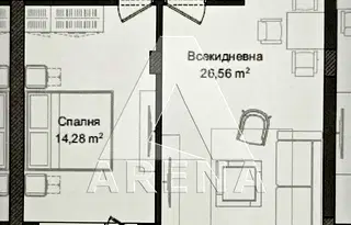 Двустаен апартамент с панорамна тераса в Гагарин, Пловдив