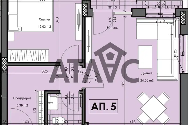 2-bedroom apartment in Plovdiv, Gagarin