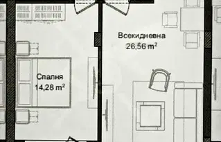 Двустаен апартамент на 14-ти етаж в квартал Гагарин, Пловдив