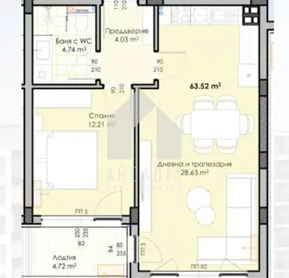 Photo 2 — Two-room apartment with south aspect in Gagarin, Plovdiv
