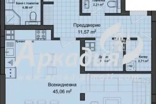 Просторен 3-стаен апартамент с панорамна тераса в Гагарин, Пловдив