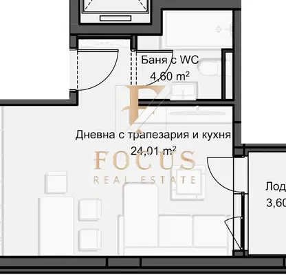 Снимка 2 — Едностаен апартамент на партер в Христо Смирненски, Пловдив