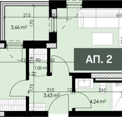 Снимка 3 — Двустаен апартамент в Пловдив, Христо Смирненски