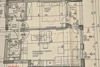 Двустаен апартамент с балкон в Христо Смирненски, Пловдив